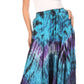 Sakkas Ester Womens Simple  Boho Maxi Full circle Tie-dye Skirt with Elastic Waist