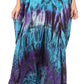 Sakkas Ester Womens Simple  Boho Maxi Full circle Tie-dye Skirt with Elastic Waist