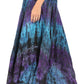 Sakkas Ester Womens Simple  Boho Maxi Full circle Tie-dye Skirt with Elastic Waist