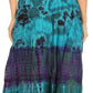 Sakkas Antonia Women's Skirt Tie Dye Boho Elastic Waist Adjustable Embroidery