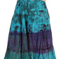 Sakkas Antonia Women's Skirt Tie Dye Boho Elastic Waist Adjustable Embroidery