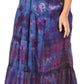 Sakkas Antonia Women's Skirt Tie Dye Boho Elastic Waist Adjustable Embroidery