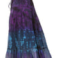 Sakkas Antonia Women's Skirt Tie Dye Boho Elastic Waist Adjustable Embroidery