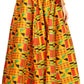 Sakkas Ami Women's Maxi Long African Ankara Print Skirt Pockets & Elastic Waist