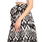 Sakkas Ami Women's Maxi Long African Ankara Print Skirt Pockets & Elastic Waist