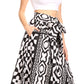 Sakkas Ami Women's Maxi Long African Ankara Print Skirt Pockets & Elastic Waist