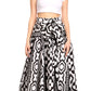Sakkas Ami Women's Maxi Long African Ankara Print Skirt Pockets & Elastic Waist