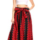 Sakkas Ami Women's Maxi Long African Ankara Print Skirt Pockets & Elastic Waist