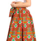 Sakkas Ami Women's Maxi Long African Ankara Print Skirt Pockets & Elastic Waist
