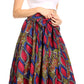 Sakkas Ami Women's Maxi Long African Ankara Print Skirt Pockets & Elastic Waist