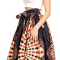 Sakkas Ami Women's Maxi Long African Ankara Print Skirt Pockets & Elastic Waist