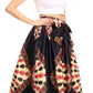 Sakkas Ami Women's Maxi Long African Ankara Print Skirt Pockets & Elastic Waist
