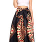 Sakkas Ami Women's Maxi Long African Ankara Print Skirt Pockets & Elastic Waist