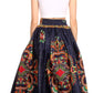 Sakkas Ami Women's Maxi Long African Ankara Print Skirt Pockets & Elastic Waist