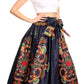 Sakkas Ami Women's Maxi Long African Ankara Print Skirt Pockets & Elastic Waist