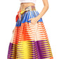 Sakkas Ami Women's Maxi Long African Ankara Print Skirt Pockets & Elastic Waist