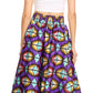 Sakkas Ami Women's Maxi Long African Ankara Print Skirt Pockets & Elastic Waist
