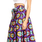 Sakkas Ami Women's Maxi Long African Ankara Print Skirt Pockets & Elastic Waist