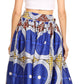 Sakkas Ami Women's Maxi Long African Ankara Print Skirt Pockets & Elastic Waist