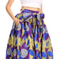 Sakkas Ami Women's Maxi Long African Ankara Print Skirt Pockets & Elastic Waist