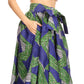 Sakkas Ami Women's Maxi Long African Ankara Print Skirt Pockets & Elastic Waist