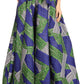 Sakkas Ami Women's Maxi Long African Ankara Print Skirt Pockets & Elastic Waist
