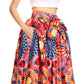 Sakkas Ami Women's Maxi Long African Ankara Print Skirt Pockets & Elastic Waist