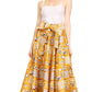 Sakkas Ami Women's Maxi Long African Ankara Print Skirt Pockets & Elastic Waist