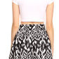 Sakkas Ama Women's Vintage Circle African Ankara Print Midi Skirt with Pockets