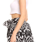 Sakkas Ama Women's Vintage Circle African Ankara Print Midi Skirt with Pockets