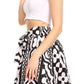 Sakkas Ama Women's Vintage Circle African Ankara Print Midi Skirt with Pockets