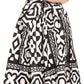 Sakkas Ama Women's Vintage Circle African Ankara Print Midi Skirt with Pockets