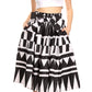 Sakkas Ama Women's Vintage Circle African Ankara Print Midi Skirt with Pockets