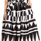 Sakkas Ama Women's Vintage Circle African Ankara Print Midi Skirt with Pockets