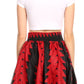Sakkas Ama Women's Vintage Circle African Ankara Print Midi Skirt with Pockets