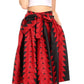 Sakkas Ama Women's Vintage Circle African Ankara Print Midi Skirt with Pockets