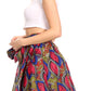 Sakkas Ama Women's Vintage Circle African Ankara Print Midi Skirt with Pockets