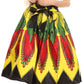 Sakkas Ama Women's Vintage Circle African Ankara Print Midi Skirt with Pockets