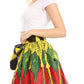 Sakkas Ama Women's Vintage Circle African Ankara Print Midi Skirt with Pockets