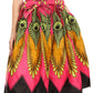 Sakkas Ama Women's Vintage Circle African Ankara Print Midi Skirt with Pockets