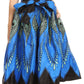 Sakkas Ama Women's Vintage Circle African Ankara Print Midi Skirt with Pockets