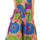 Sakkas Ama Women's Vintage Circle African Ankara Print Midi Skirt with Pockets