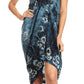 Sakkas Lygia Women's Summer Floral Print Sarong Swimsuit Cover up Beach Wrap Skirt