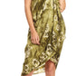 Sakkas Lygia Women's Summer Floral Print Sarong Swimsuit Cover up Beach Wrap Skirt