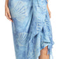 Sakkas Lygia Women's Summer Floral Print Sarong Swimsuit Cover up Beach Wrap Skirt