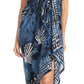 Sakkas Lygia Women's Summer Floral Print Sarong Swimsuit Cover up Beach Wrap Skirt