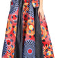 Sakkas Elif Women's Long Maxi African Ankara Print Skirt Elastic Waist & Pockets