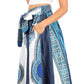 Sakkas Elif Women's Long Maxi African Ankara Print Skirt Elastic Waist & Pockets