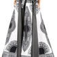 Sakkas Elif Women's Long Maxi African Ankara Print Skirt Elastic Waist & Pockets