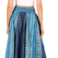 Sakkas Elif Women's Long Maxi African Ankara Print Skirt Elastic Waist & Pockets